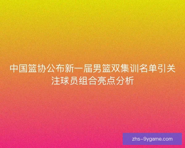 中国篮协公布新一届男篮双集训名单引关注球员组合亮点分析